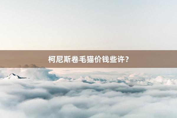 柯尼斯卷毛猫价钱些许？